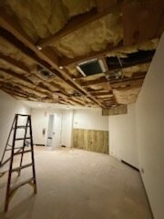Before — Living room ceiling