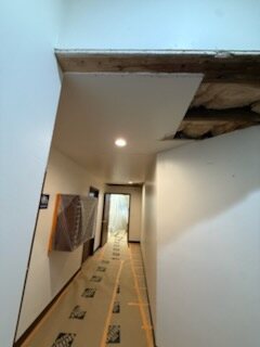Before — Hallway & ceiling